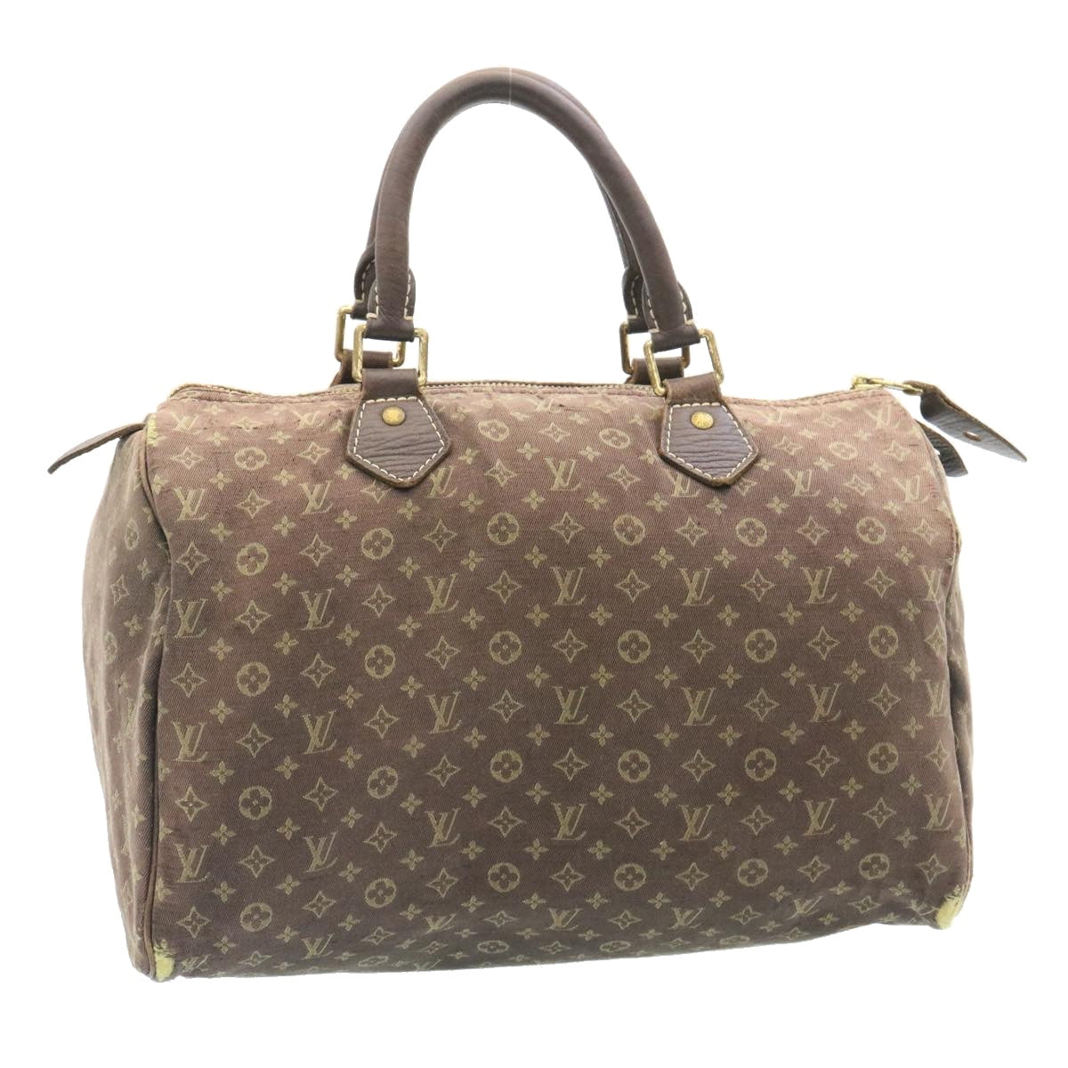 LOUIS VUITTON Monogram Mini Lin 30 Hand Bag Ebene M95224 LV yk3378