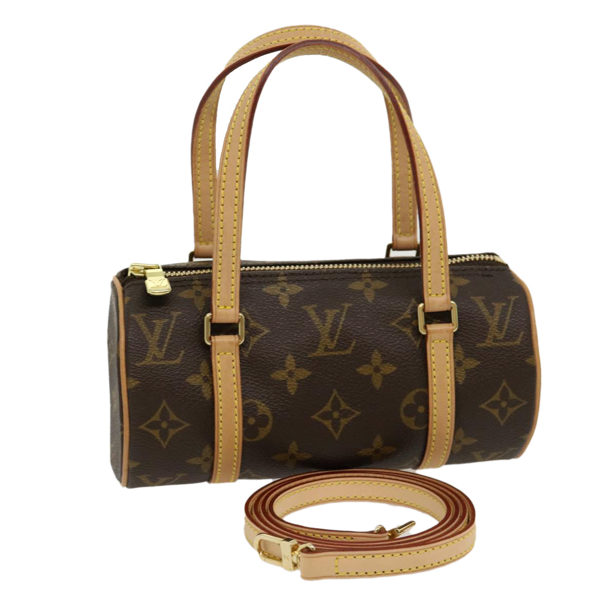 LOUIS VUITTON Monogram Papillon 19 Hand Bag M51389 LV yk4702A
