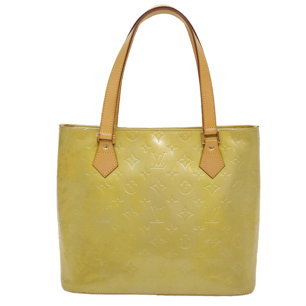 LOUIS VUITTON Monogram Vernis Houston Hand Bag Gris M91053 LV Auth yk7621
