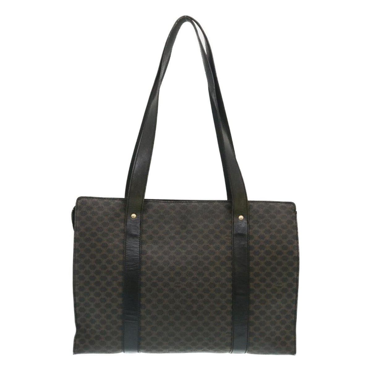 Luxury CELINE Macadam Canvas Tote Bag Black yt711