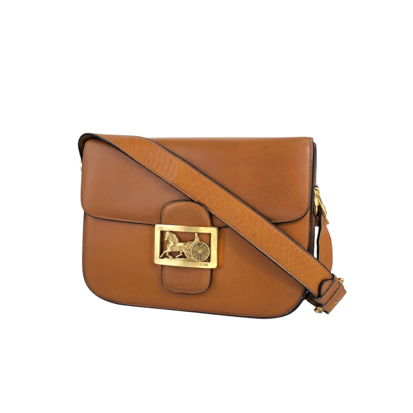 CELINE Horse Carriage Shoulder bag Brown pejihj