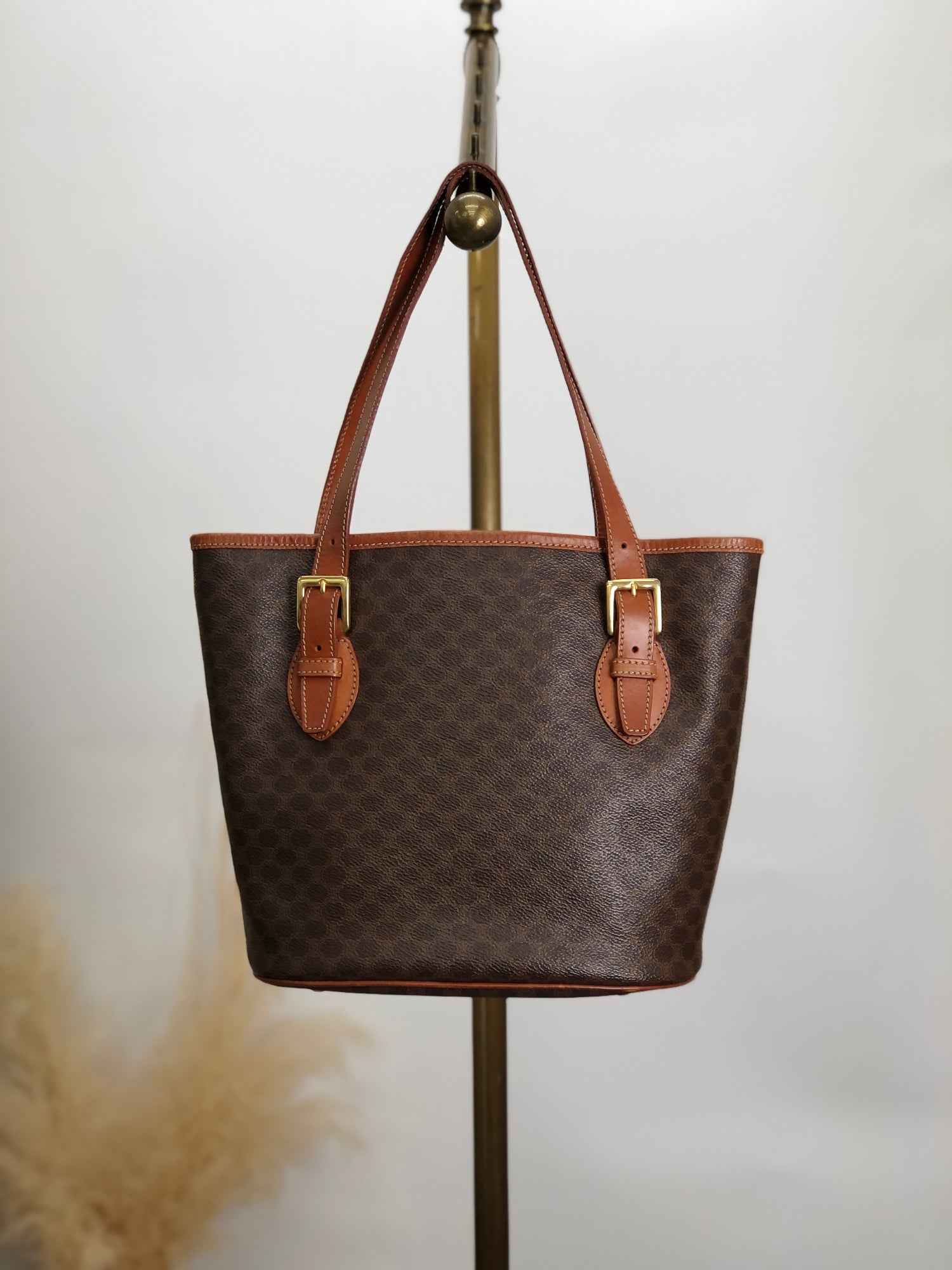 CELINE Macadam Shoulder bag Totebag Brown pdwx3g